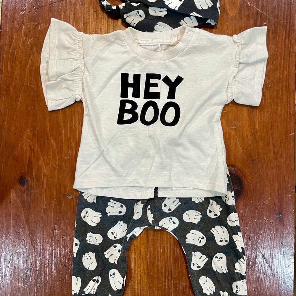 Jessica Simpson Cream and Black Kids Matching Set